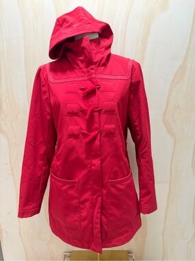 Lululemon Paddington Waterproof Hooded Coat Jacket Red Toggle Size 10